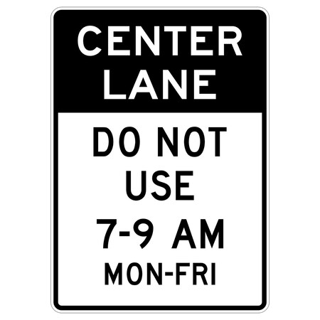 Sign Solutions Usa 42 in Height, 30 in Width, Aluminum, Vertical Rectangle DUS08HWT3042R3-9f